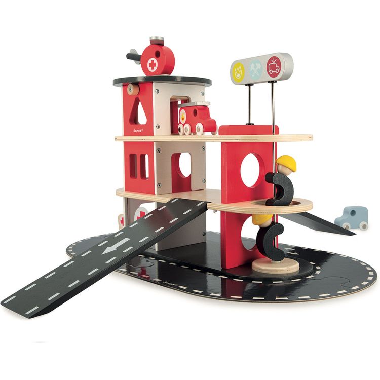 Wooden Fire Station Playset - Image 4