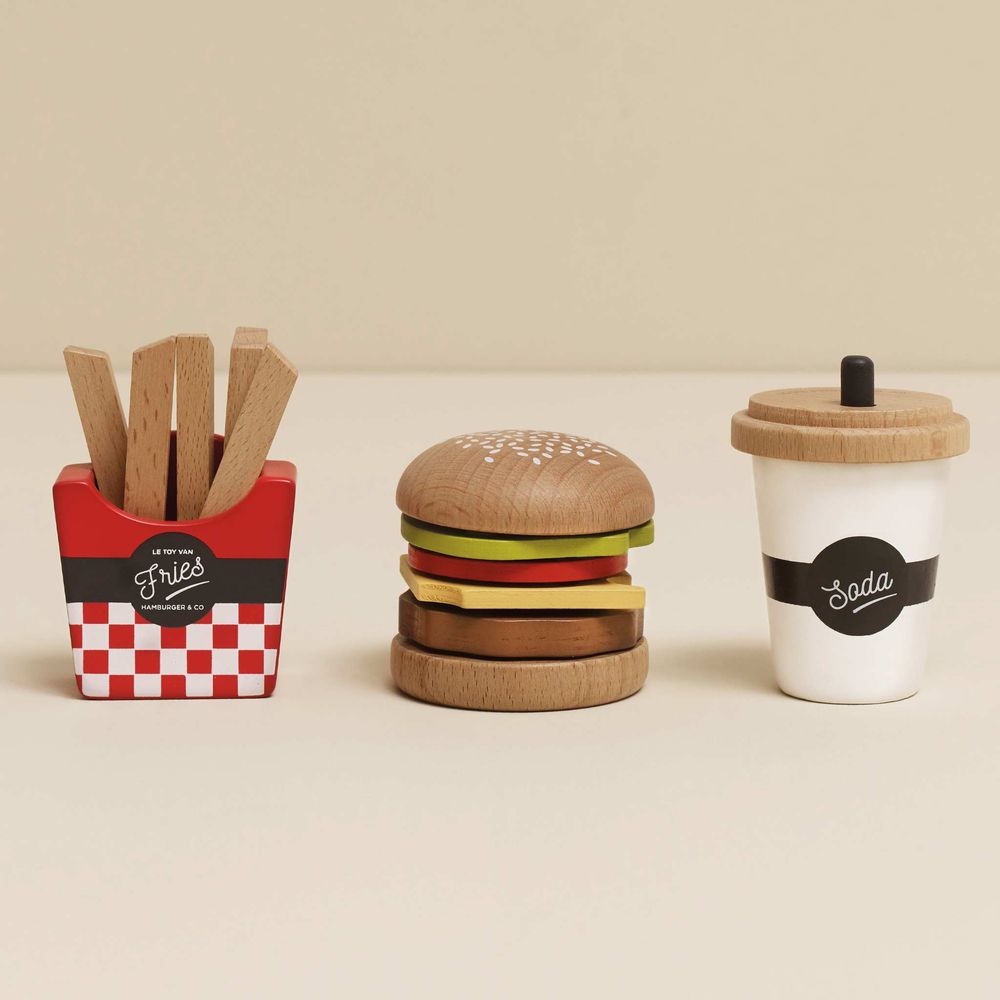 Alternative view of Wooden Gourmet Hamburger Set
