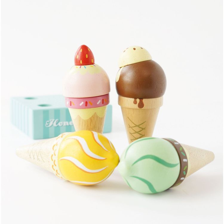 Wooden Ice Cream Cones Set - Image 3