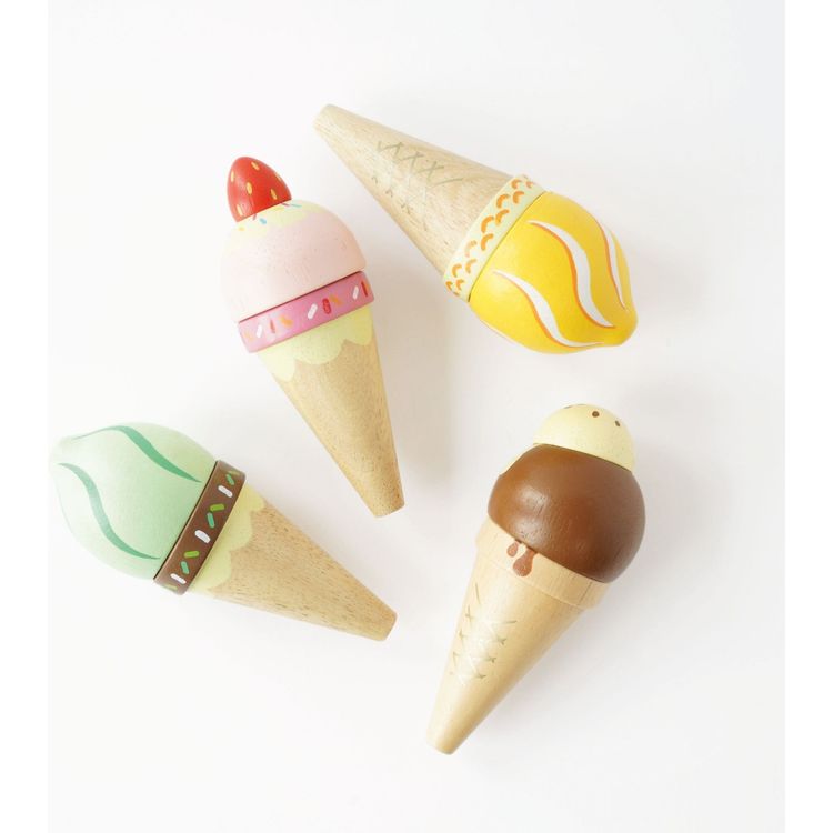 Wooden Ice Cream Cones Set - Image 4