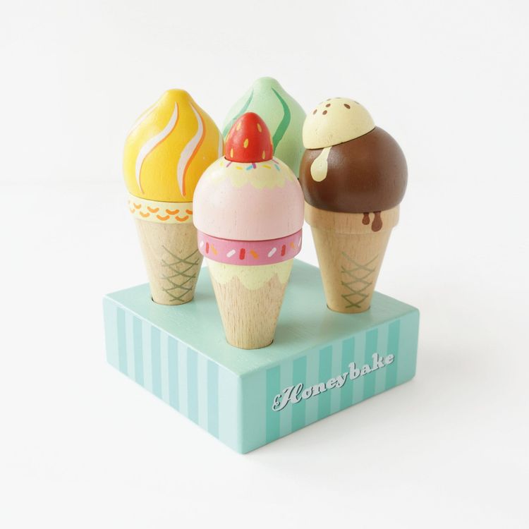 Wooden Ice Cream Cones Set - Image 5