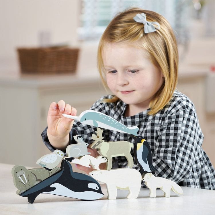 Alternative view of Wooden Polar Animals Set