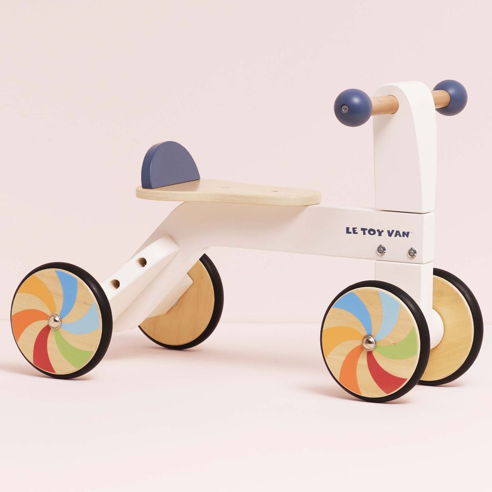 Wooden Rainbow Ride-On Trike - Image 3
