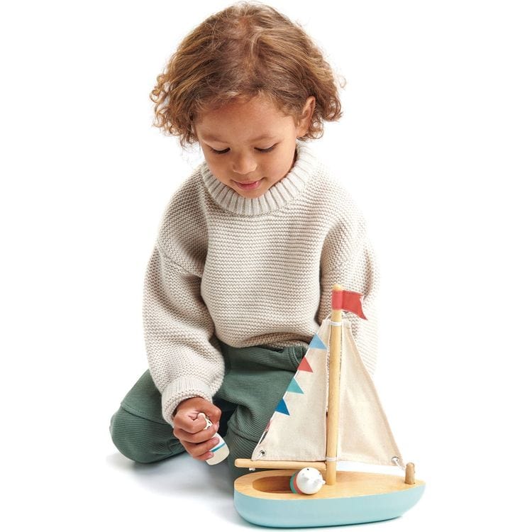 Alternative view of Wooden Sailway Boat