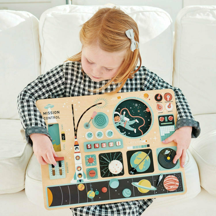 Alternative view of Wooden Space Station Activity Toy