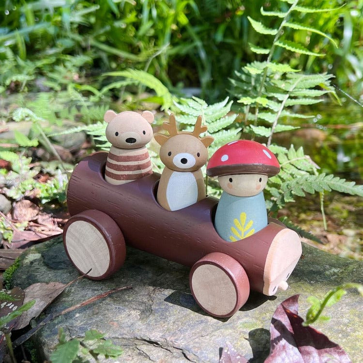 Wooden Timber Taxi Toy - Image 4
