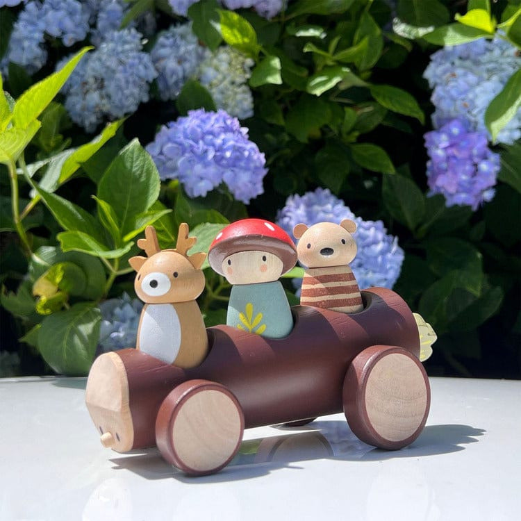 Wooden Timber Taxi Toy - Image 3