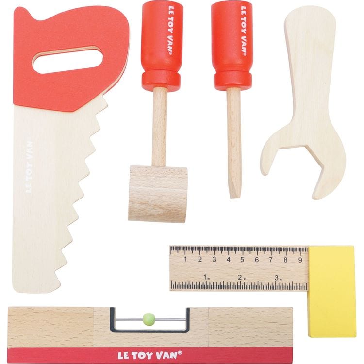 Wooden Tool Bench with 20 Accessories - Image 4