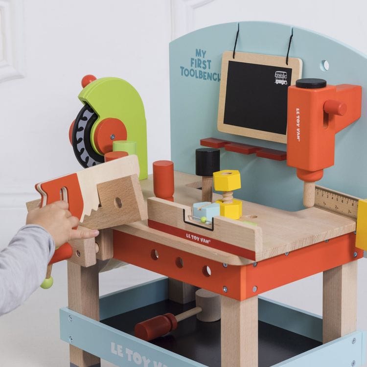 Wooden Tool Bench with 20 Accessories - Image 3