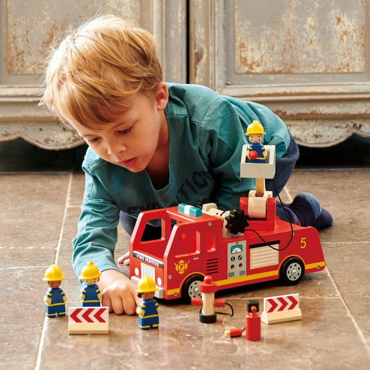 Alternative view of Wooden Toy Fire Engine Truck