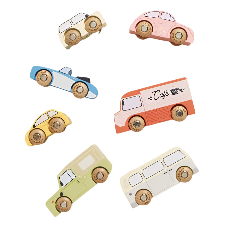 Alternative view of Wooden Vintage Toy Cars - 7 Pieces