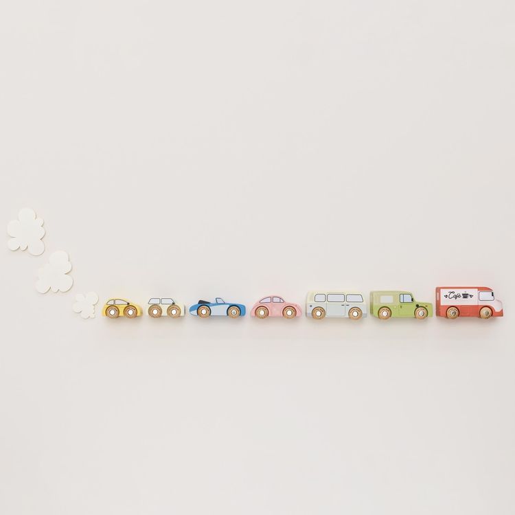 Wooden Vintage Toy Cars - 7 Pieces - Image 3