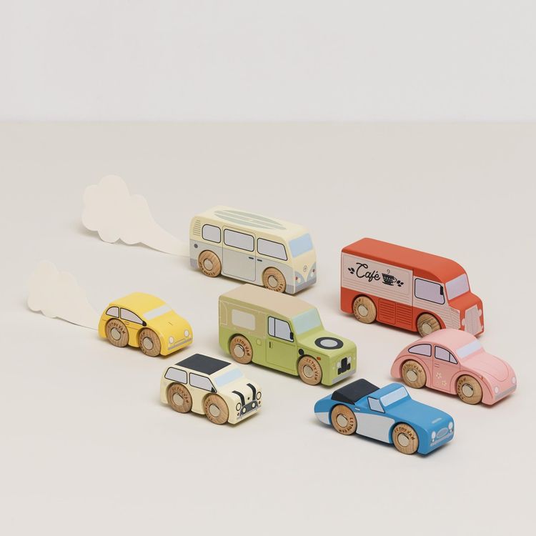 Wooden Vintage Toy Cars - 7 Pieces - Image 5