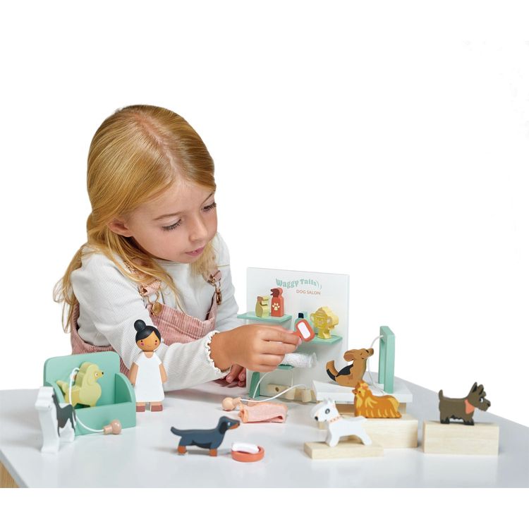 Alternative view of Wooden Waggy Tails Dog Salon Set