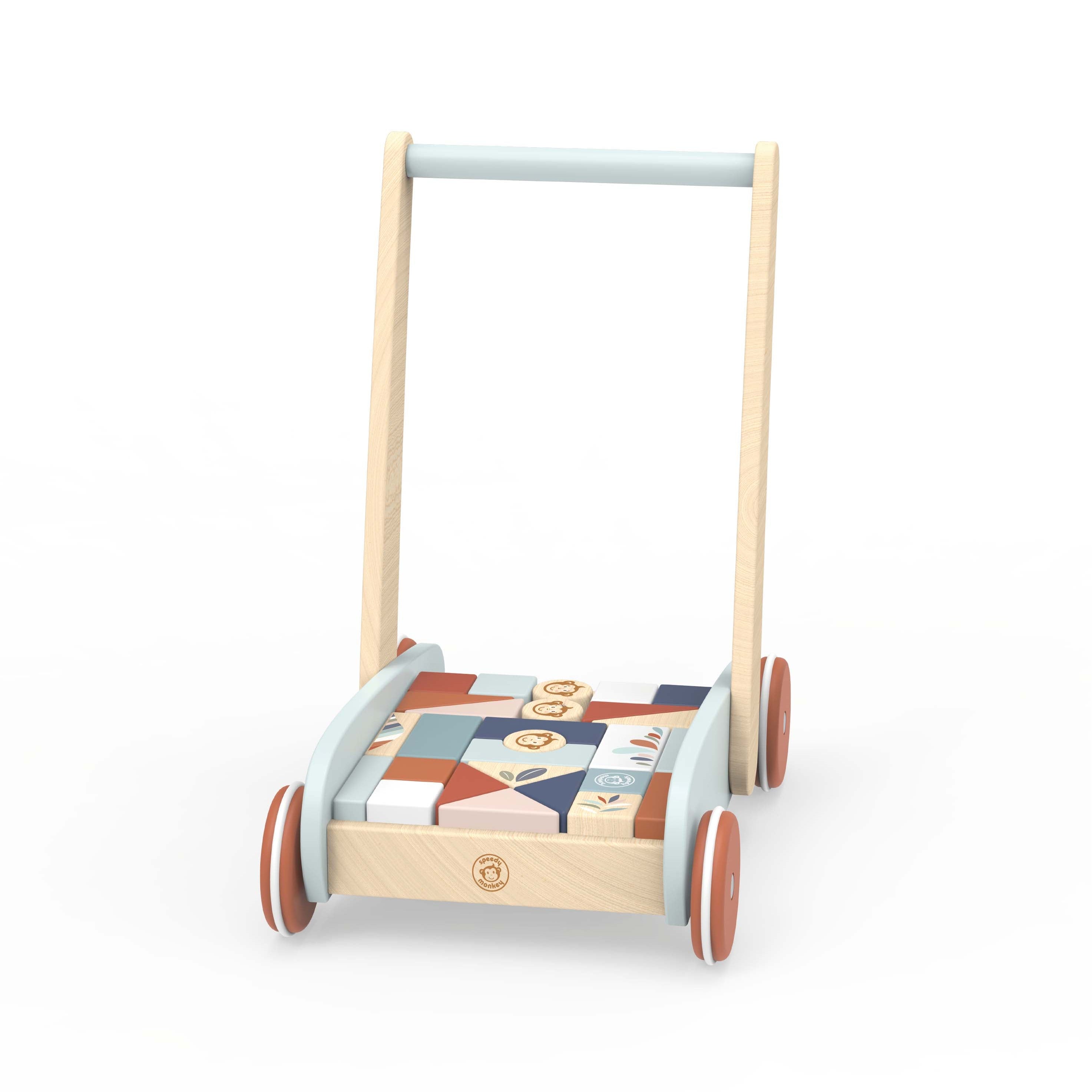 Wooden Walker with Building Blocks - Image 4
